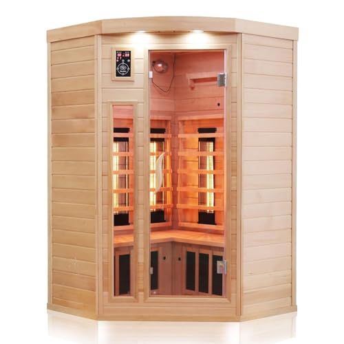 Dewello® Infrarotkabine Infrarotsauna LAKEFIELD 120cm x 120cm für 1-2...