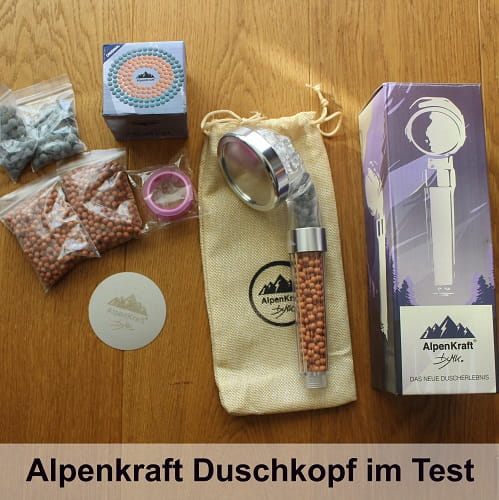 Alpenkraft Duschkopf im Test Dusche Original seriös Erfahrungen Bewertungen kaufen Alpenkraft Shop Preis Stiftung Warentest