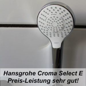 Das Bild zeigt einen Hansgrohe Duschkopf Croma Select E