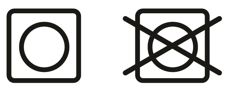 Trockner symbol zeichen trocknersymbole für Trockner, trocknergeeignet, Wäschezeichen Bedeutung Erklärung