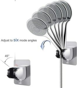 Handbrausehalterung Aus Messing - Wandhalterung Für Duschgriff & Bidet, Gebürstetes Nickel, Einfach Zu Montieren