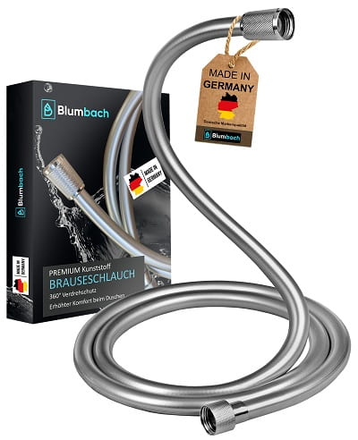Duschschlauch Blumbach Brauseschlauch kaufen test vergleich Kunststoff edelstahl geriffelt schlauch 150, 160, 200 cm